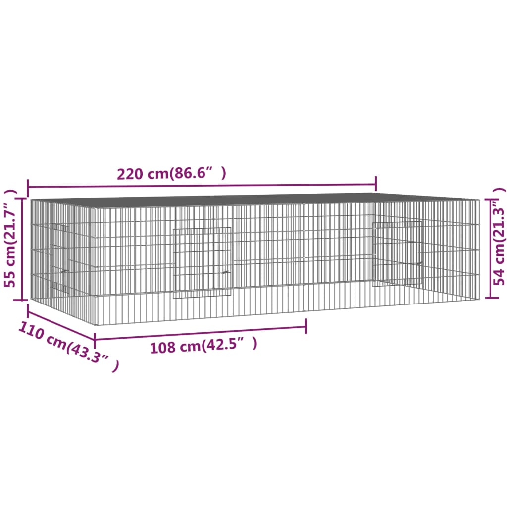 Cage Lapin 200 cm